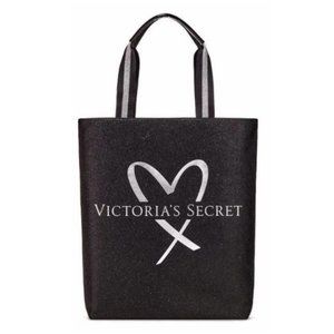 Victoria's Secret Black Sparkle Tote Bag